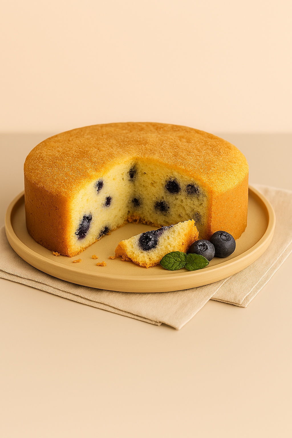 Alaska State Cake: Wild Alaska Blueberry Cake